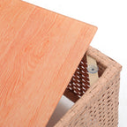 Ensemble de canapé d'angle d'extérieur en résine tressée 5 pièces avec coussins