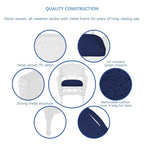 5-piece White Resin Wicker Dining Set