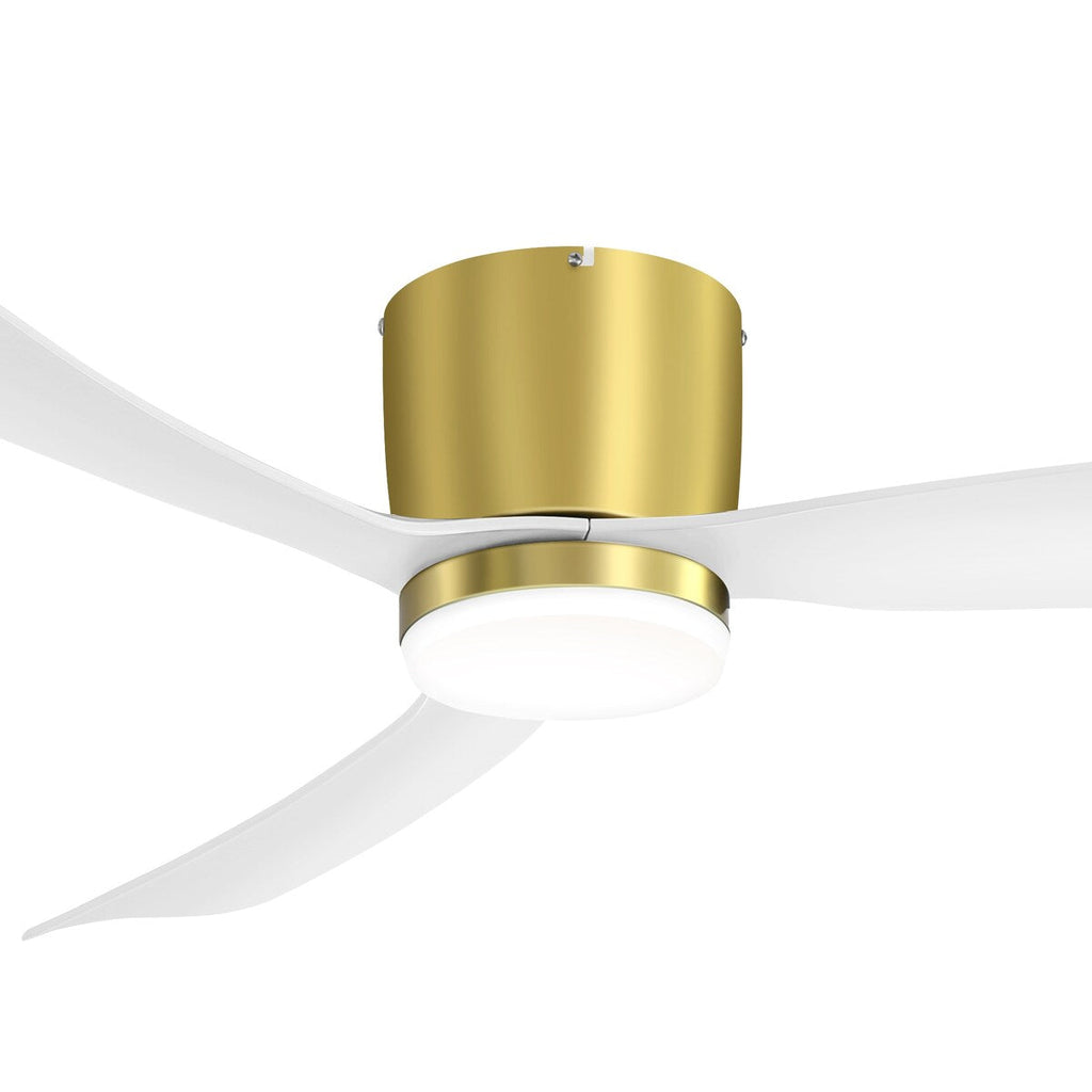 Ventilateur de plafond encastré noir/blanc de 52 pouces avec télécommande et éclairage LED (3 pales)