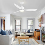 Ventilateur de plafond LED 52 pouces avec télécommande et éclairage (3 pales)