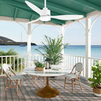 Ventilateur de plafond LED 52 pouces avec télécommande et éclairage (3 pales)