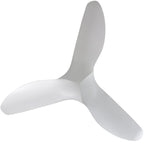 Ventilateur de plafond moderne de 132 cm (52 ​​pouces) en bois massif et ABS avec télécommande (sans éclairage), 6 vitesses de ventilation et flux d'air réversible.