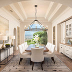 Lustre rond de 54 pouces en forme de roue de chariot avec 24 lumières