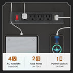 Bureau de direction de style campagnard, bureau à domicile avec tiroir pour dossiers suspendus, support pour écran, prise électrique