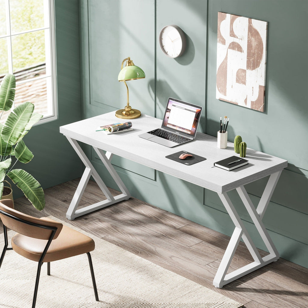 Bureau d'ordinateur robuste de 55 pouces, bureau de bureau