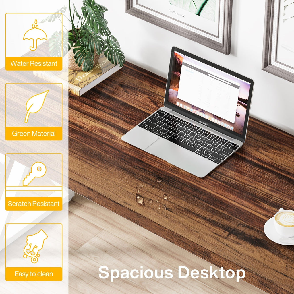 Bureau d'ordinateur robuste de 55 pouces, bureau de bureau