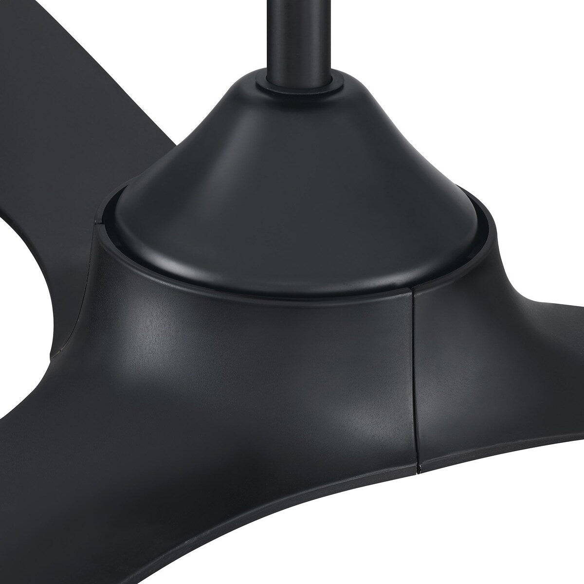Ventilateur de plafond moderne noir à 3 pales de 56 pouces avec télécommande