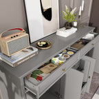 Buffet blanc laqué de style moderne et contemporain du milieu du siècle, 150 cm