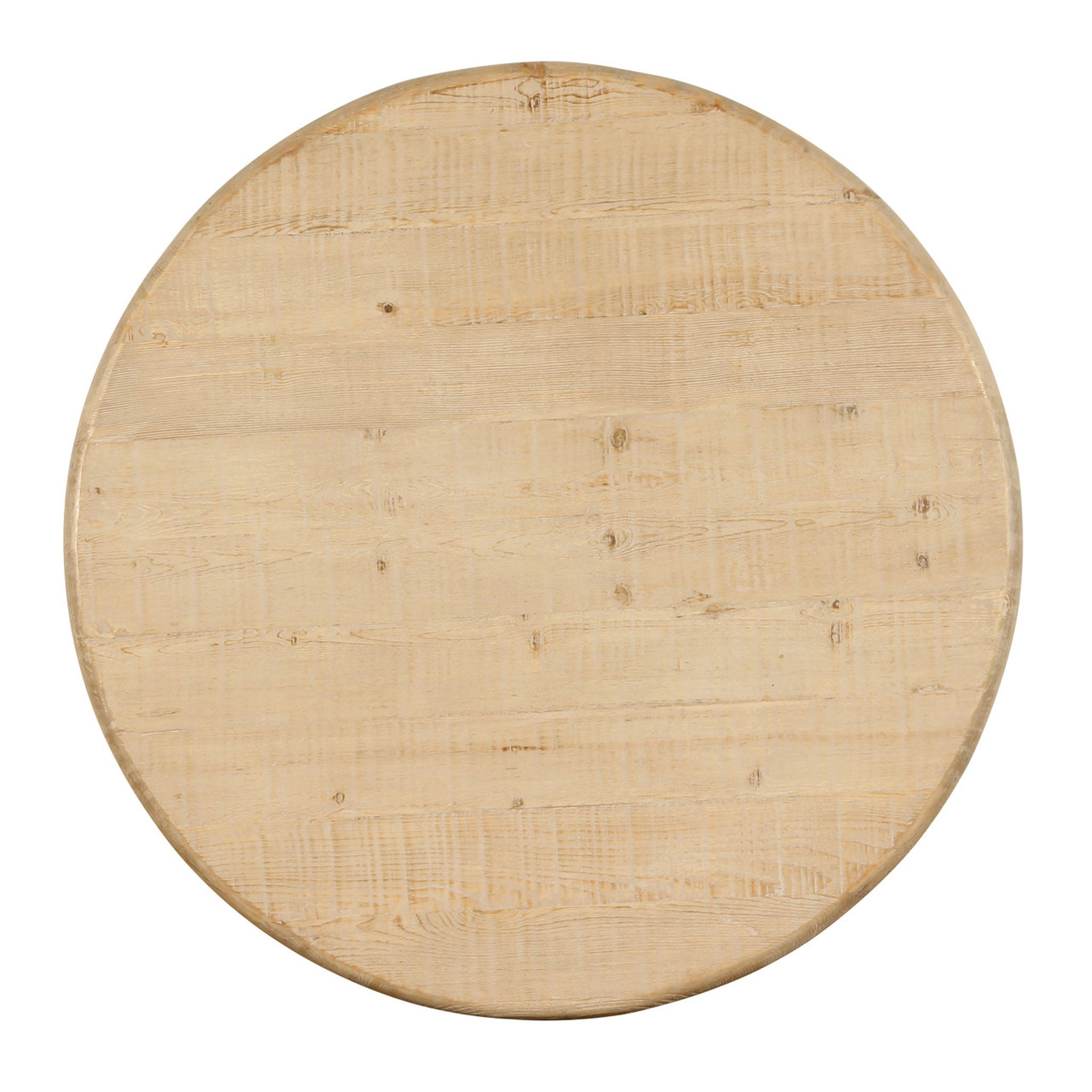 Table basse ronde Emy, aspect naturel vieilli