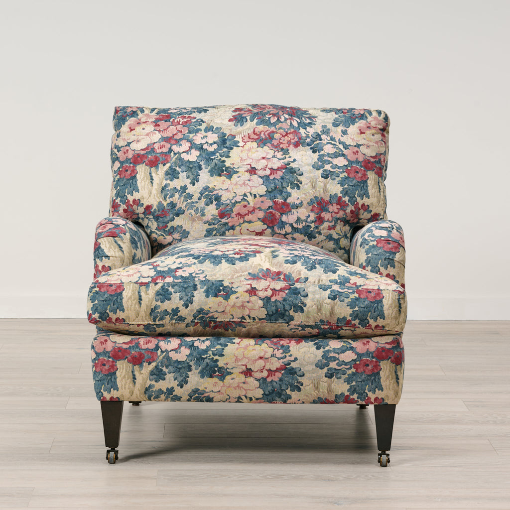 Fauteuil Bromley recouvert de tissu Fleur de Printemps