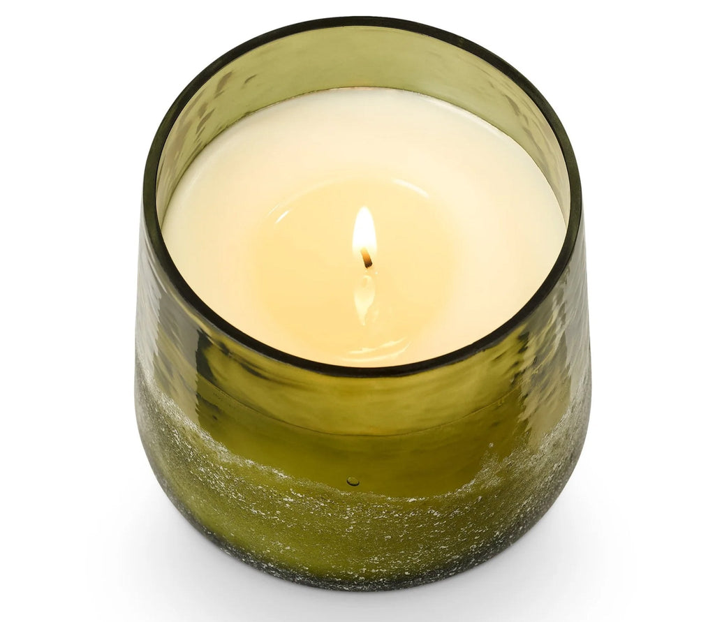 Bougie en verre de la Baltique au sapin et au cèdre