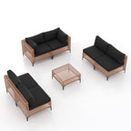 6 - Person Outdoor Sectional Seating Group with Cushions