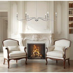 Lustre minimaliste à 6 lumières de 162,5 cm (64 pouces) en noir mat/or/chrome - Non disponible