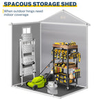 Abri de jardin en résine plastique tout temps avec plancher, dimensions : 1,83 m x 1,22 m / 1,83 m x 2,44 m / 2,44 m x 1,83 m / 2,44 m x 3,05 m.