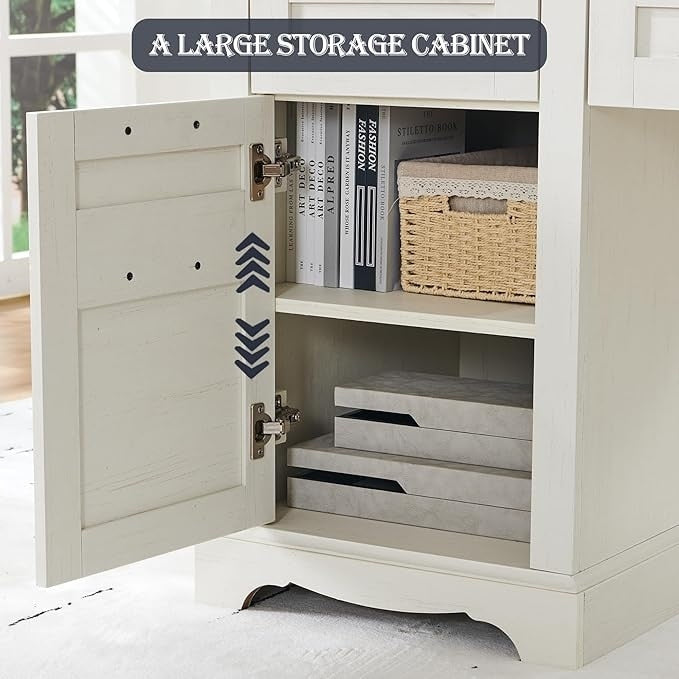 Bureau d'angle en bois style ferme, 60 pouces, pour ordinateur