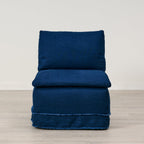 Fauteuil sans accoudoirs Laguna, housse amovible couleur Cassidy Indigo