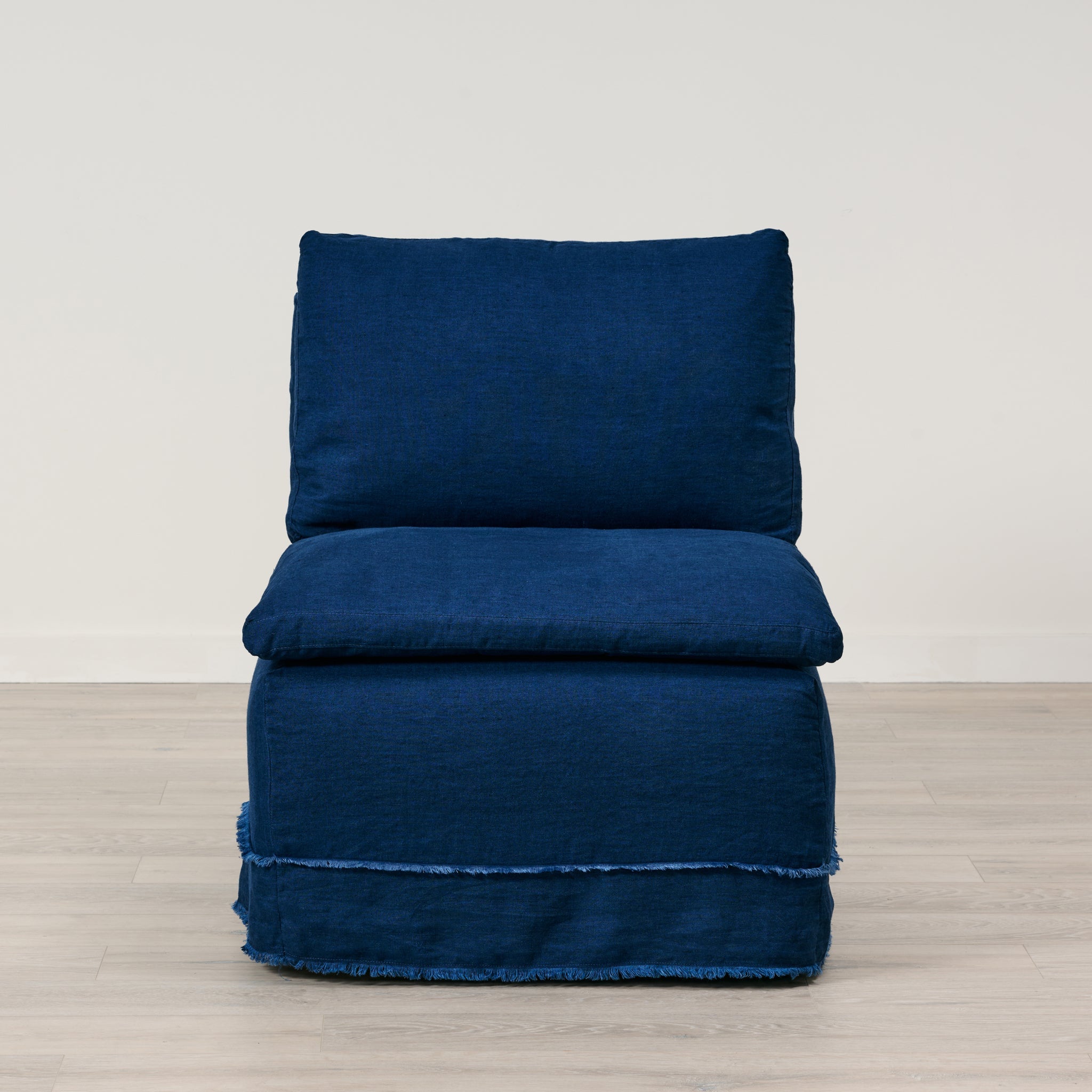 Fauteuil sans accoudoirs Laguna, housse amovible couleur Cassidy Indigo