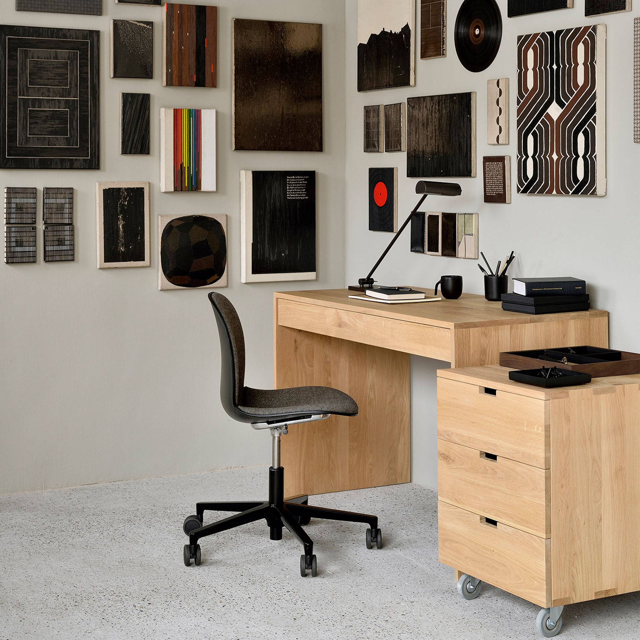 Bureau rectangulaire Wave en chêne