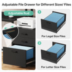 Bureau d'ordinateur 63 avec support pour écran, bureau ergonomique pour bureau à domicile avec tiroirs et classeur