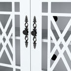 Buffet/meuble d'appoint de cuisine en bois de style vintage - Largeur : 63 pouces