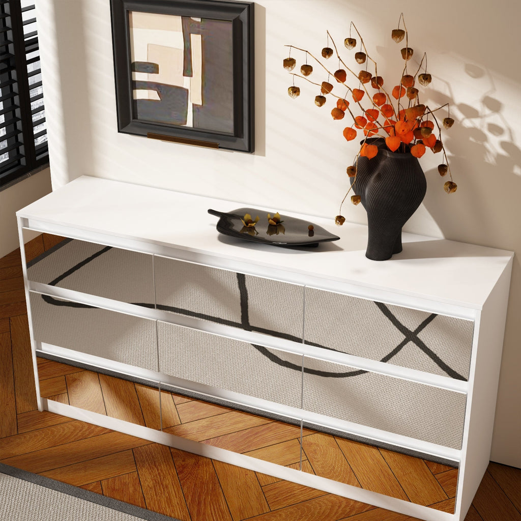 Commode d'appoint 63W à 9 tiroirs pour salon ou chambre