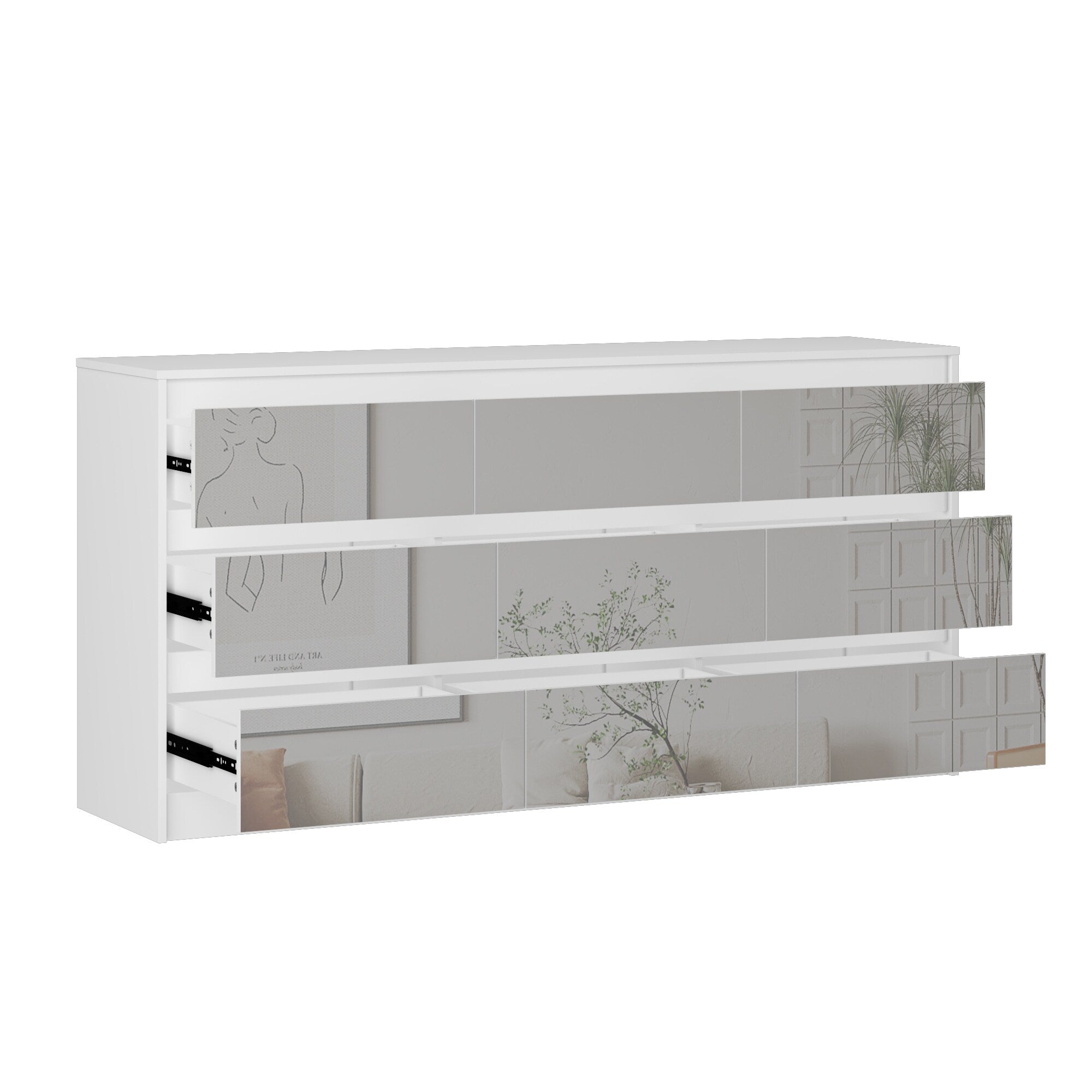 Commode d'appoint 63W à 9 tiroirs pour salon ou chambre