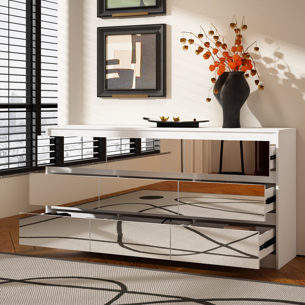 Commode d'appoint 63W à 9 tiroirs pour salon ou chambre