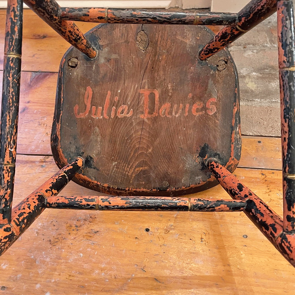 Chaise Windsor pour enfant du début de la Nouvelle-Angleterre