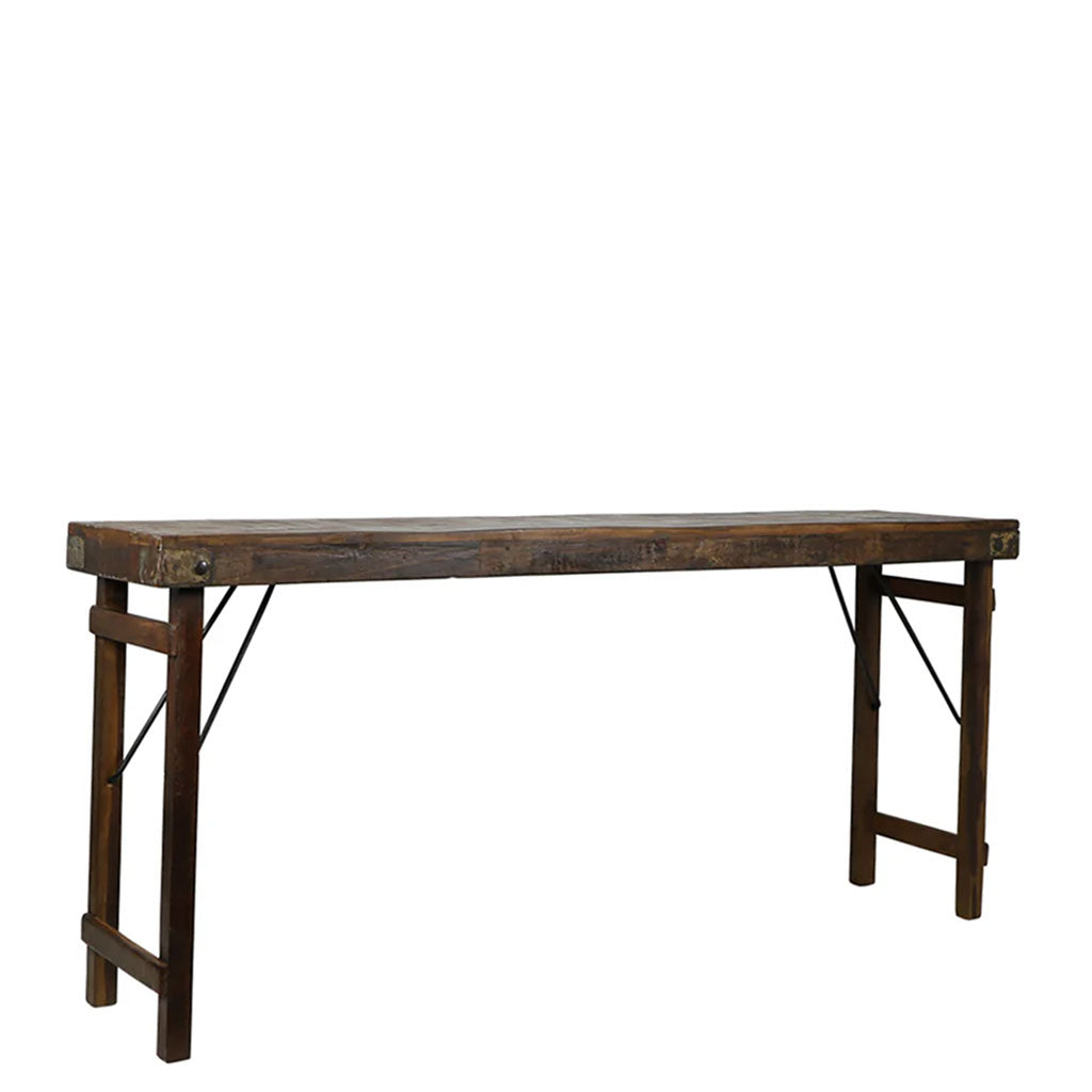 Console de table de mariage vintage en bois naturel