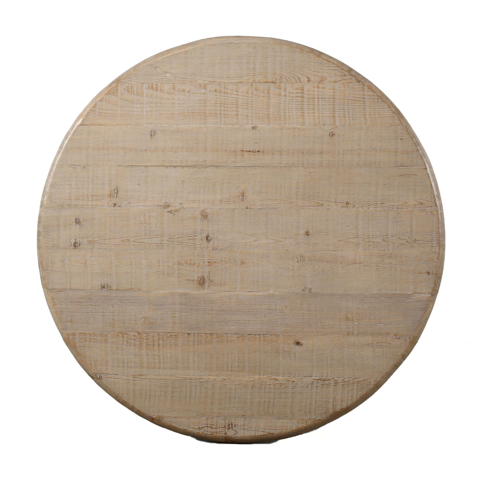 Table basse ronde Emy, aspect naturel vieilli