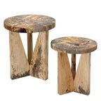 Tables gigognes Noelle couleur naturelle - Lot de 2