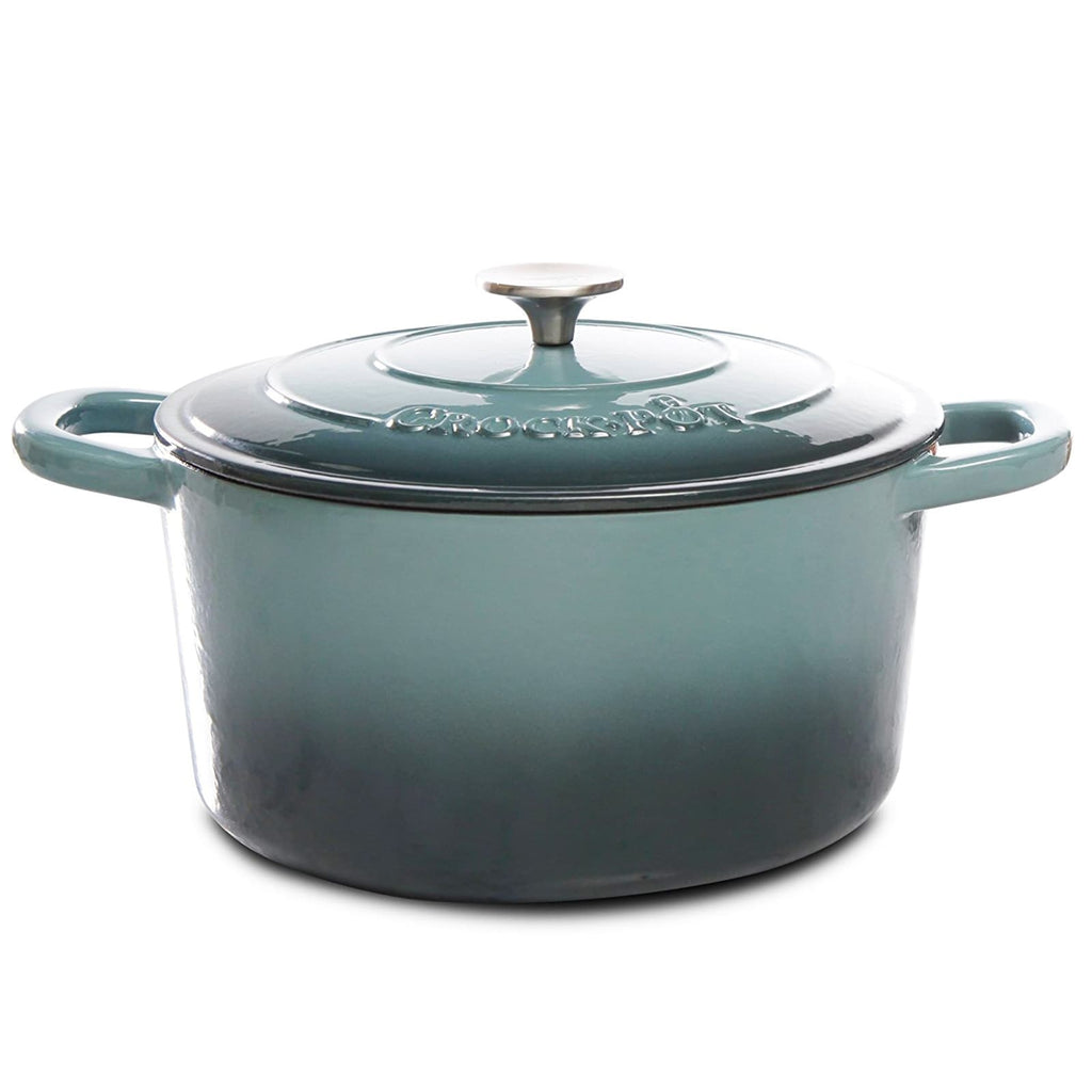 Cocotte ronde en fonte de 7 litres, couleur frêne