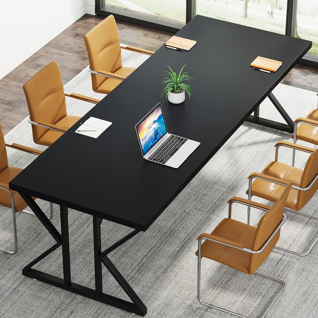 Bureau de direction de 70,8 pouces, grand bureau d'ordinateur, poste de travail