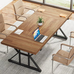 Bureau de direction de 70,8 pouces, grand bureau d'ordinateur, poste de travail