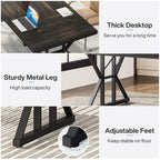 Bureau de direction de 70,8 pouces, grand bureau d'ordinateur, poste de travail