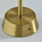 Lampe de table sans fil LED Bobby en laiton antique
