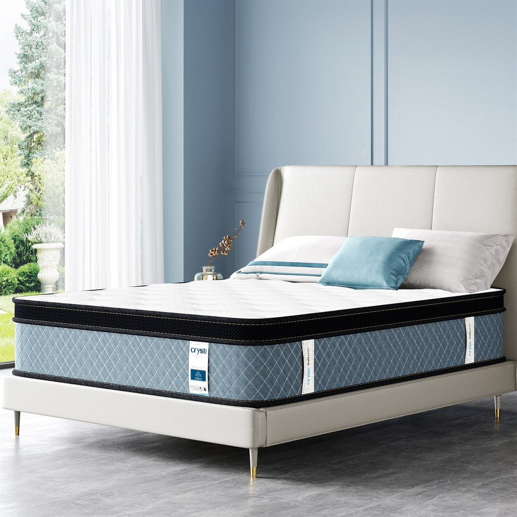 Matelas hybride rafraîchissant en mousse à mémoire de forme, 8 pouces, livré dans une boîte