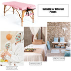 84''L Portable Massage Table Adjustable Facial Spa Bed Tattoo w/ Carry