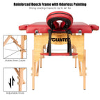 84''L Portable Massage Table Adjustable Facial Spa Bed Tattoo w/ Carry