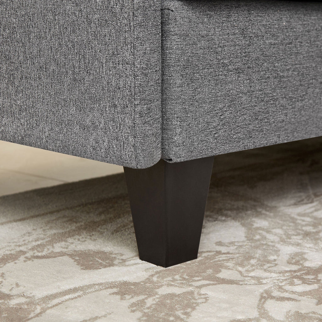 Canapé d'angle en L de 86,22 pouces avec poches de rangement latérales