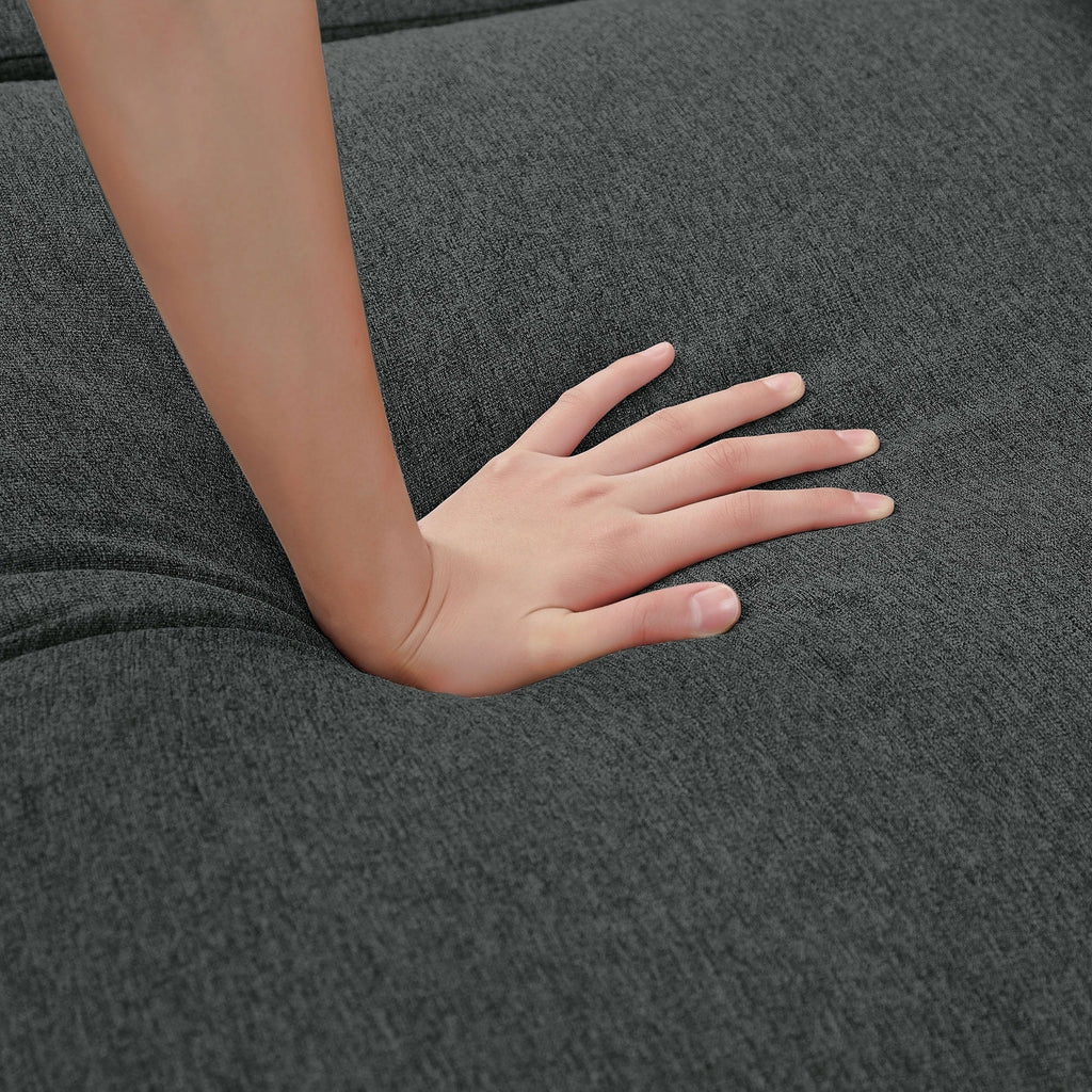 Canapé d'angle en L de 86,22 pouces avec poches de rangement latérales