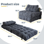 8 Corduroy Folding Couch Sofa Bed,Single