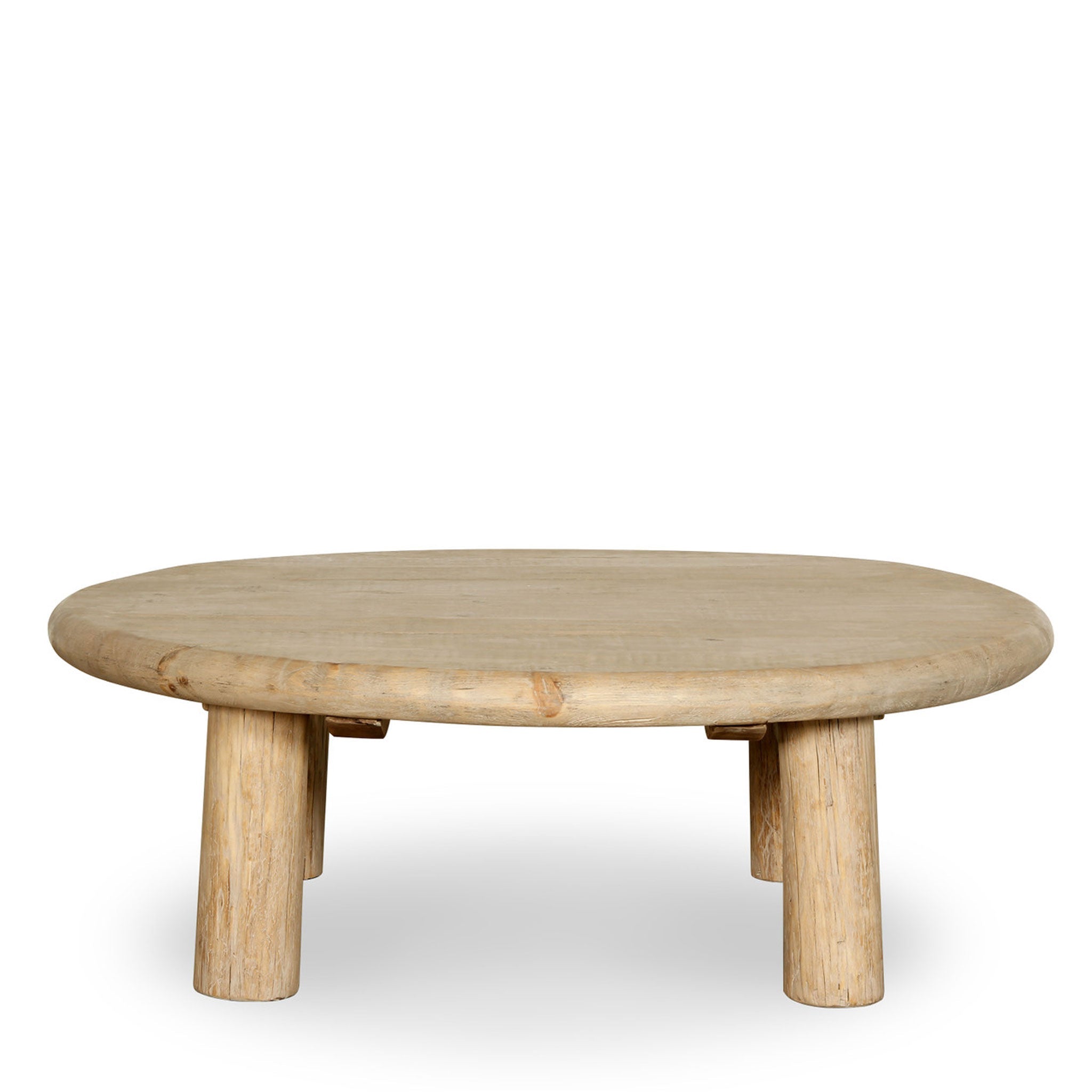 Table basse ronde Emy, aspect naturel vieilli