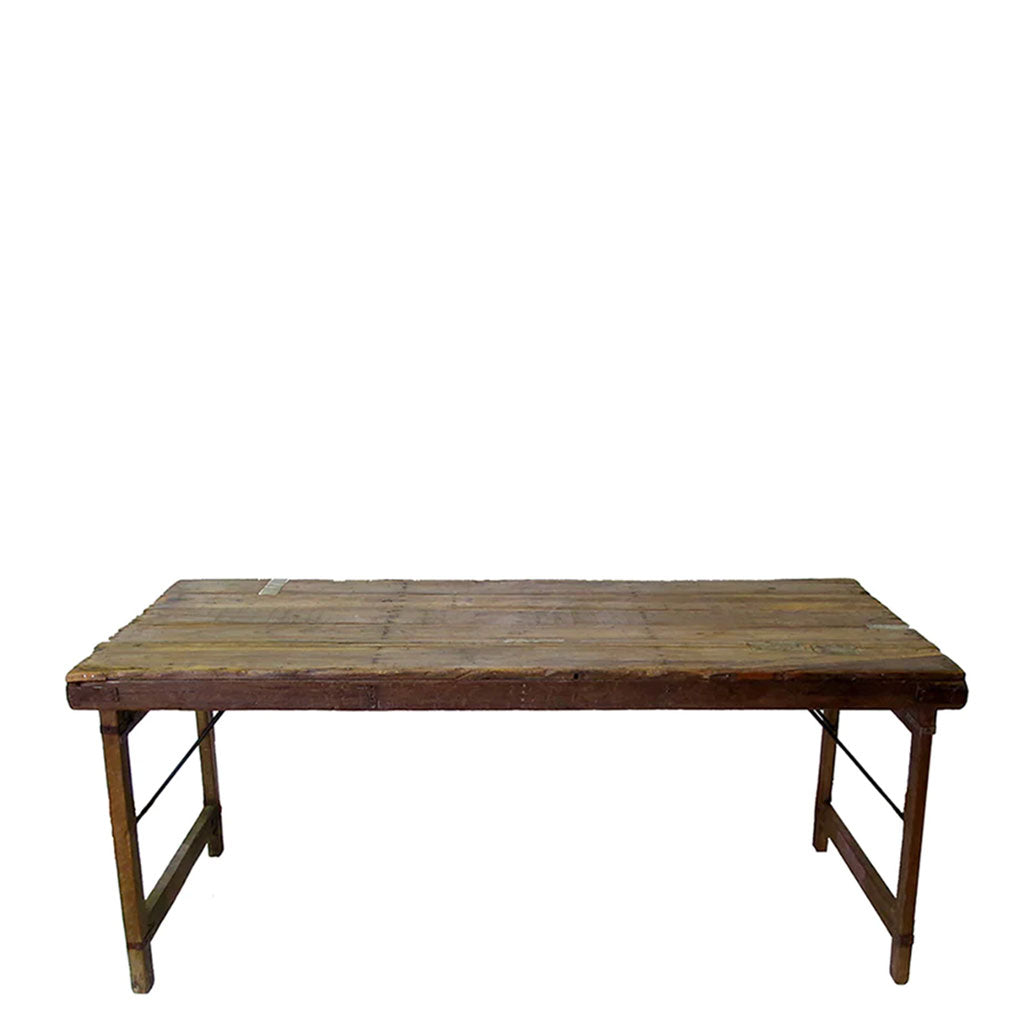 Très grande table de mariage vintage naturelle