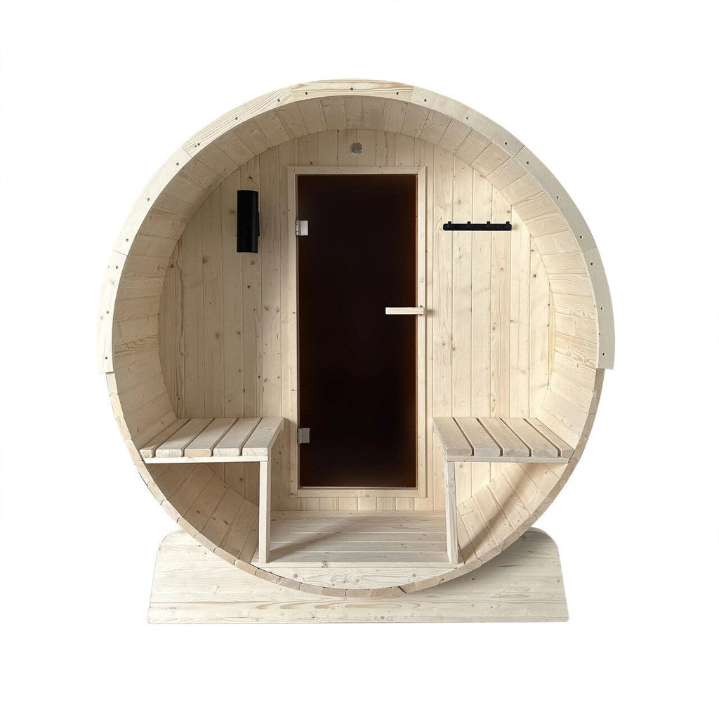 Sauna ALEKO 6-8 personnes en pin blanc de Finlande avec chauffage électrique homologué UL - 224 cm (L) x 185 cm (l) x 201 cm (H)