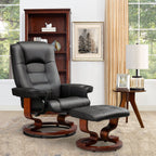 AVAWING Recliner Chair with Ottoman Swivel Design