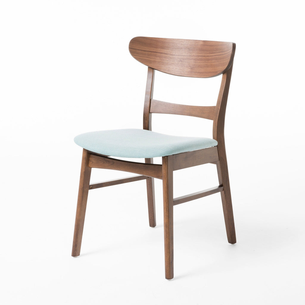 Chaises de salle à manger Abrielle en bois d'hévéa, style moderne du milieu du siècle (lot de 2), par Christopher Knight Home