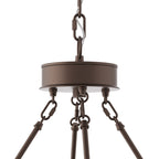 Lustre Acroma style ferme à 12 lumières, forme roue de chariot, 101,6 cm (40 po), homologué UL - 101,6 cm (40 po) de profondeur x 350 cm (138 po) de hauteur