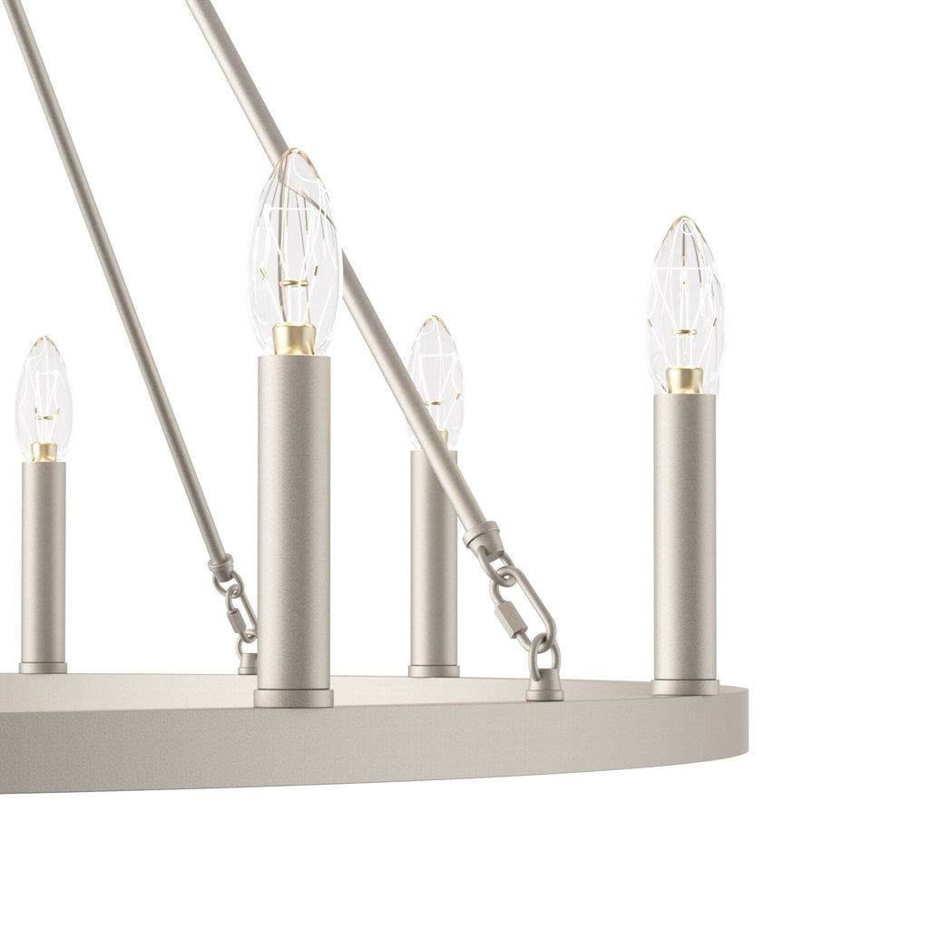 Lustre Acroma style ferme à 12 lumières, forme roue de chariot, 101,6 cm (40 po), homologué UL - 101,6 cm (40 po) de profondeur x 350 cm (138 po) de hauteur