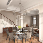 Lustre Acroma moderne à 20 lumières, style ferme, rond, 40 po, en forme de roue de chariot, homologué UL.